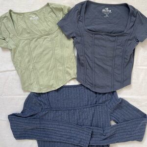 Bundle 3 Hollister baby tee size xxs